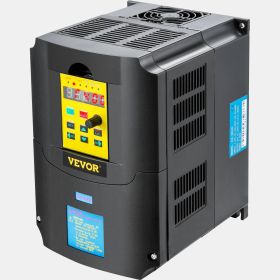 VEVOR Variable Frequency Drive, AC 220V Input 4KW Variable Frequency CNC Drive Inverter Converter, VFD 5.5HP 1 or 3 Phase Input, 3 Phase Output