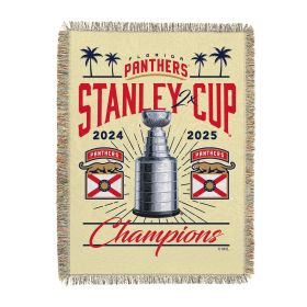 Florida Panthers NHL Recorded Woven Tapestry Throw Blanket 48 x 60 inches