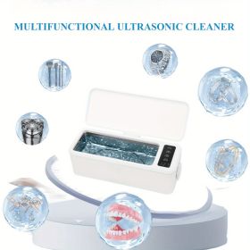 Ultrasonic Jewelry Ring Cleaner, 41Khz, 16oz Portable Jewelry Cleaner Ultrasonic Machine for Eyeglass, Silver, Watches, Ring, Makeup Brush