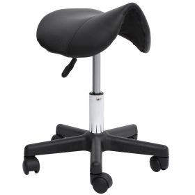 Hydraulic Swivel Salon Stool Adjustable Massage Facial Spa Beauty Saddle Chair Black