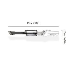 White&Black Wireless Automobile Folding Vacuum Cleaner Hand-held High-power Strong Suction Vacuum Cleaner (Color: White)